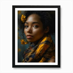 Portrait Of A Young Black Woman 1 Art Print