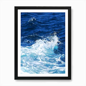 Blue Ocean Waves 1 Art Print