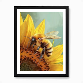 Meliponini Bee Storybook Illustrations 8 Art Print