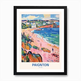 Paignton England 5 Uk Travel Poster Art Print