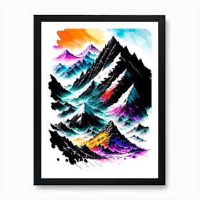 Mountain Painting Art Print