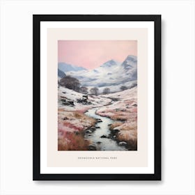 Dreamy Winter National Park Poster  Snowdonia National Park Wales 3 Art Print