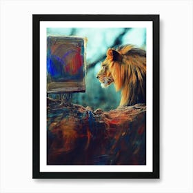 Lion Painting All It Takes Is A Little Courage Art Print