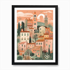 Montepulciano, Italy Illustration Art Print