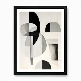 Abstract Black And White Painting Art Print