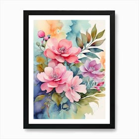 Watercolor Flowers 8 Art Print