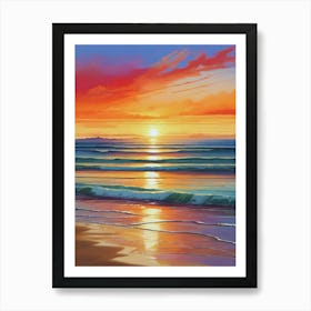 210.Golden sunset,San Francisco,USA. Art Print