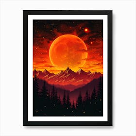 Full Moon In The Sky 5 Art Print