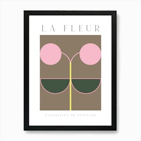 La Fleur Geometric Flowers Poster Set 8 Art Print