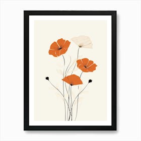 Fields of Red: Poppy Flower Wall Print Art Print