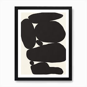 Black And White Zen Stone Art Print