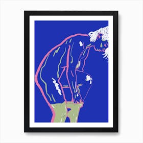 Woman Crouching Art Print