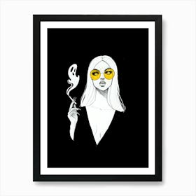 Girl With Sunglasses Art Print