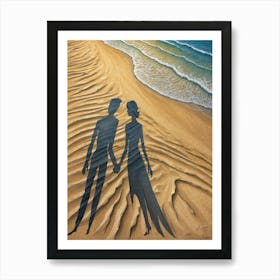 Couple In The Sand Art Print