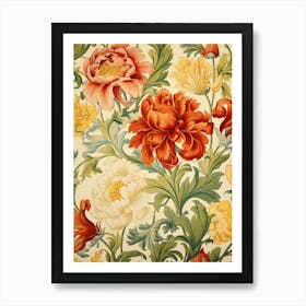 Floral Wallpaper 397 Art Print