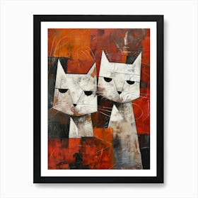 Two Cats 9 Art Print