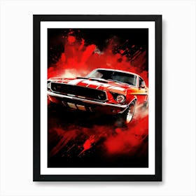 Red Mustang 1 Art Print