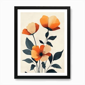 Orange Poppies 8 Art Print