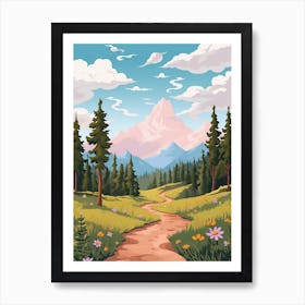 The Colorado Trail Usa 2 Hike Illustration Art Print