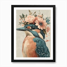 Bird With A Flower Crown Art Print