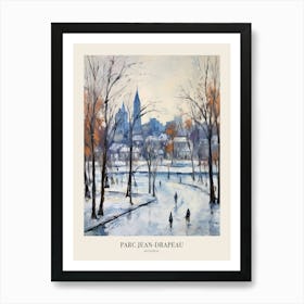 Winter City Park Poster Parc Jean Drapeau Montreal Canada 1 Art Print