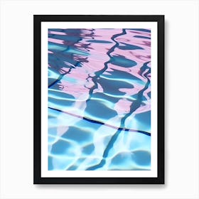 Pastel Pink and Purple Reflections In A Pool Art Print