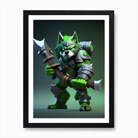 Wolf Robot Art Print