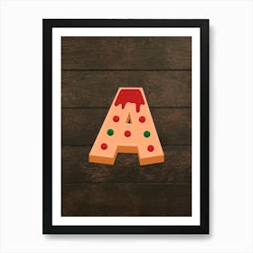 Gingerbread Christmas Letters Living Room Holiday Display 01 Art Print