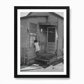 Little Mexican Girl Looking In Window Of Her Home, San Diego, California By Russell Lee Art Print