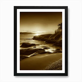 Sunset At The Beach 648 Art Print