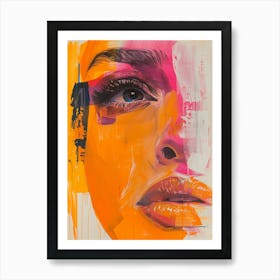 Abstract Of A Woman'S Face 2 Art Print