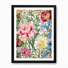 Floral Wallpaper 352 Art Print