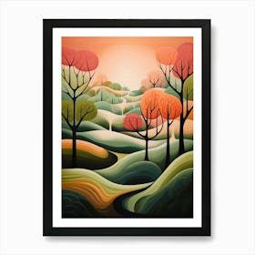 Meadow Abstract Minimalist 9 Art Print