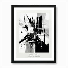 Mystery Abstract Black And White 5 Poster Art Print