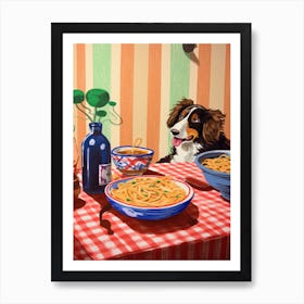 Dog And Pasta 1 Art Print