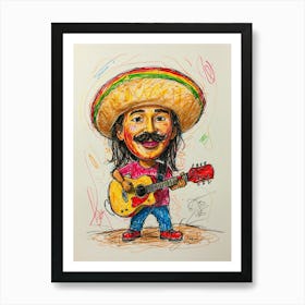 Mexican Caricature Art Print