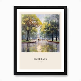 Hyde Park Sydney Australia 3 Vintage Cezanne Inspired Poster Art Print