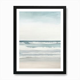 Minimalist Coastal Beach Sea Watercolour 3 Art Print