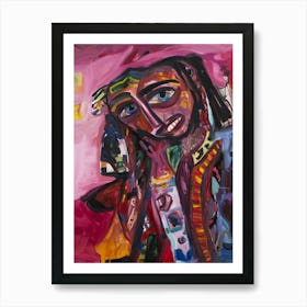 Woman In Pink Art Art Print