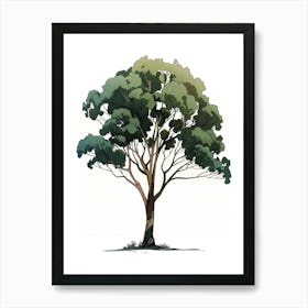 Eucalyptus Tree Pixel Illustration 1 Art Print