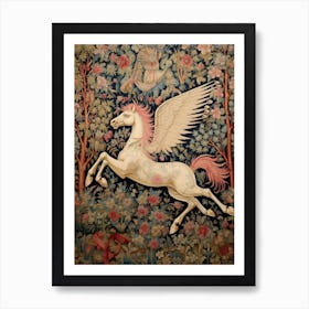 Pegasus Floral Tapestry Style  Affiche