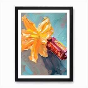 A Daffodil Oil Painting 3 Art Print