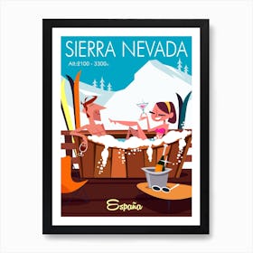 Affiche Sierra Nevada Minimaliste pour Salon