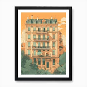 Barcelona Spain Travel Illustration 2 Art Print