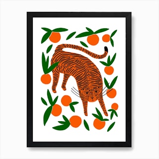 Tangerine Tiger Art Print