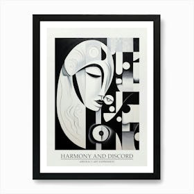 Harmony And Discord Abstract Black And White 8 Poster Art Print