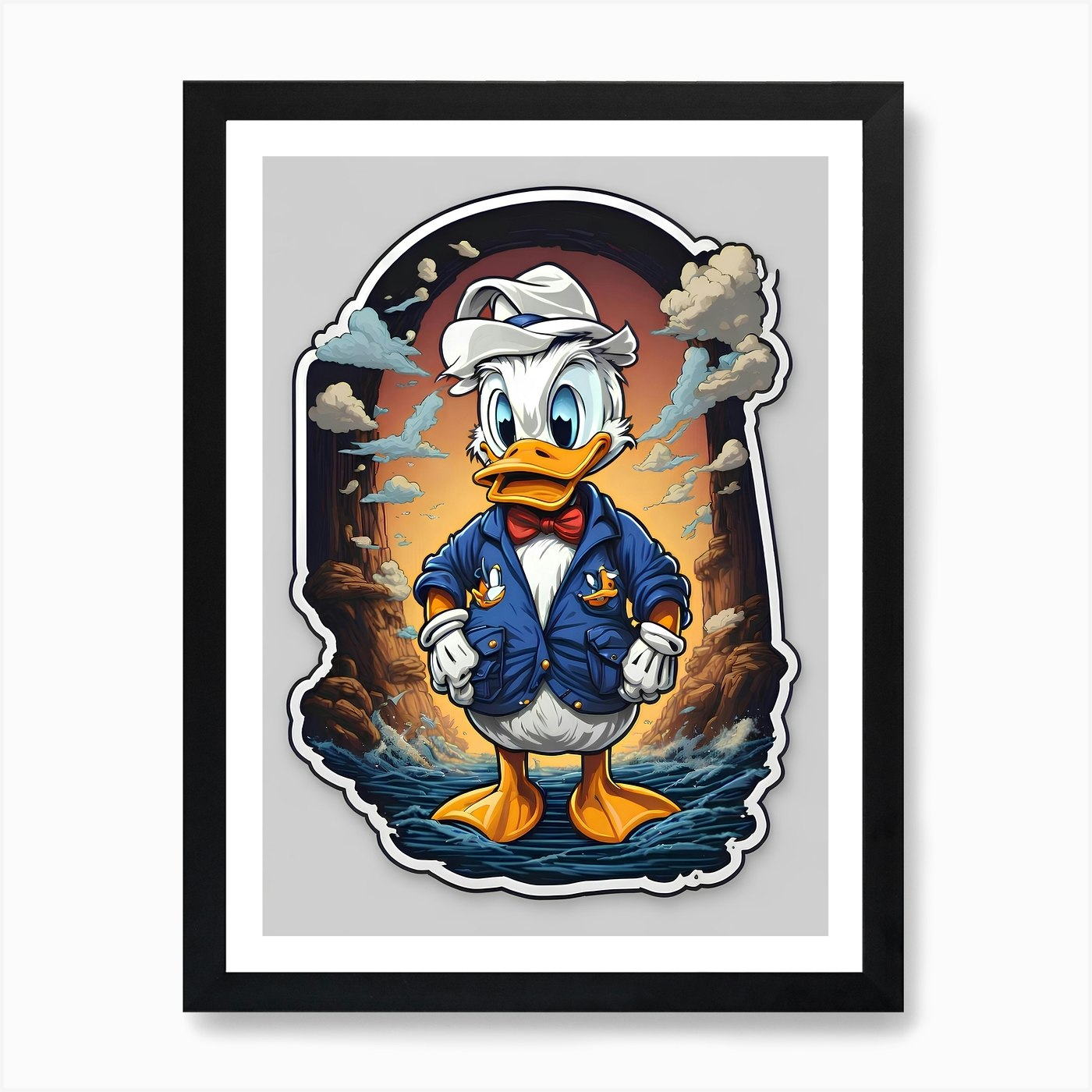 Donald Duck 6 Art Print Framed Wall Art Poster Canvas Print Picture - Picture 2 of 4