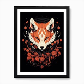 Floral Foxy Art Print