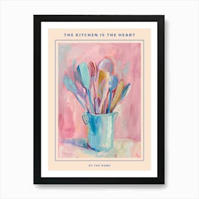 Kitsch Kitchen Utensils Painting 4 Poster Art Print