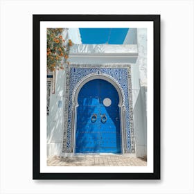 Blue Door In Morocco 9 Art Print
